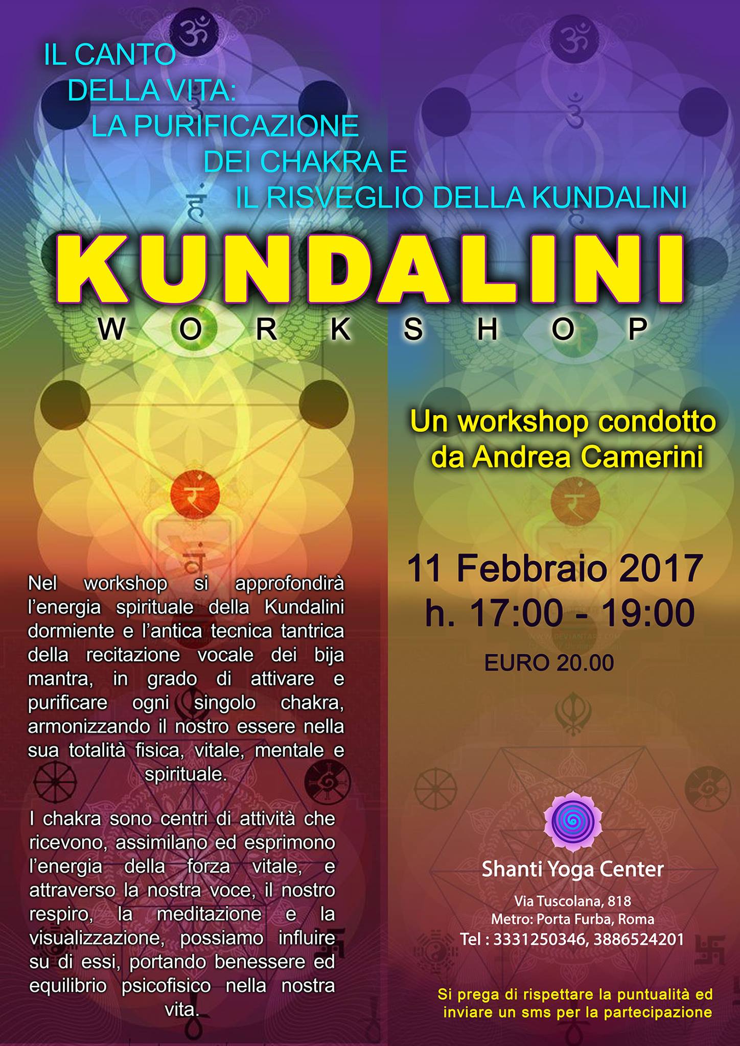La Purificazione dei Chakra- Kundalini - Workshop di Andrea Camerini
